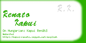 renato kapui business card