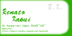 renato kapui business card